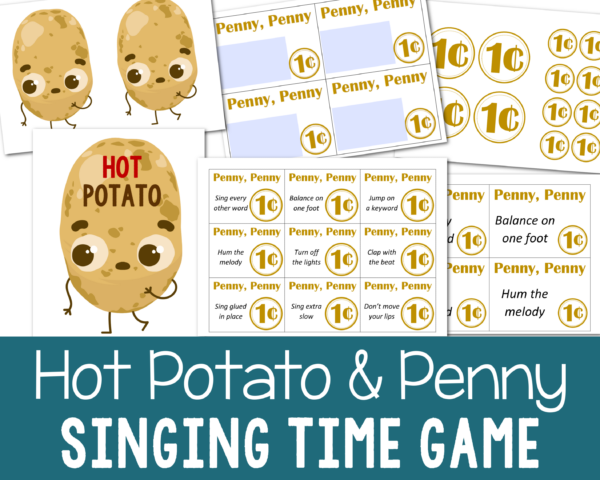 Shop: Hot Potato & Penny, Penny Games Easy ideas for Music Leaders Potato and Penny Etsy Listing 2