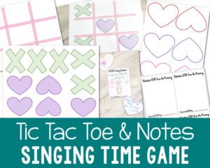 Valentine's Day Tic Tac Toe & Love Notes | Printable Kids Activities Lesson Plan for Singing Time or Classroom LDS Review Game
