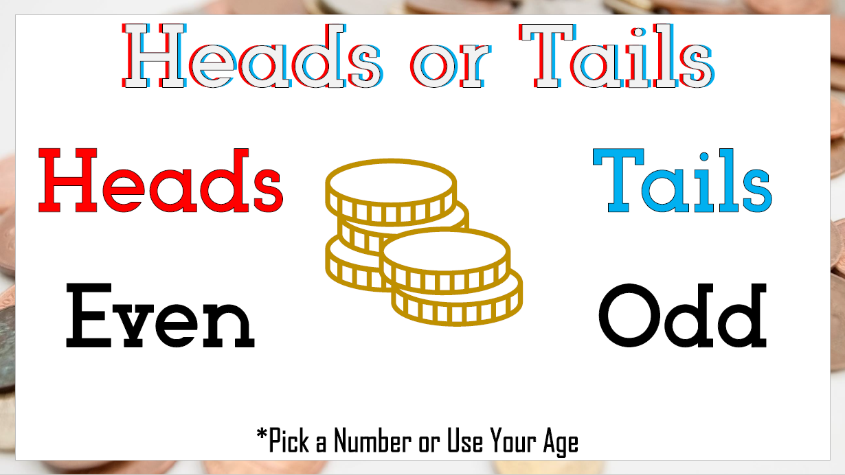 Heads or Tails Song Review Game fun way to sing through a song on repeat with unique ways to divide the room or fun ways to sing that are selected by chance with the flip of a coin! Printable and slideshow options for music teachers and LDS Primary Music Leaders