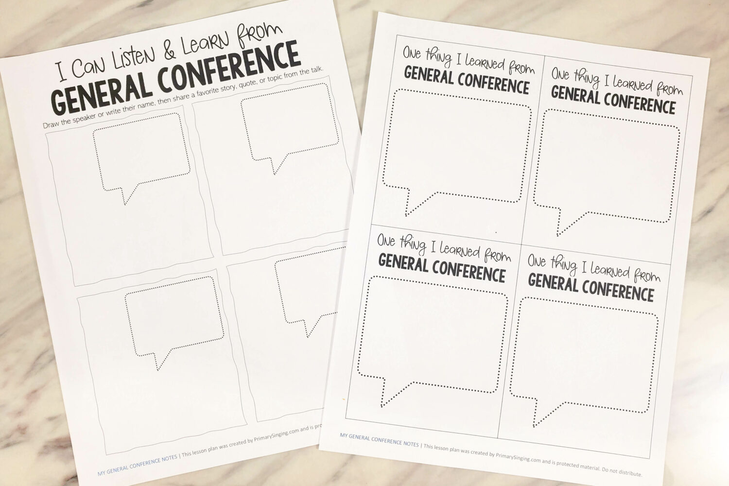 My General Conference Notes cute printable note sheet for kids and youth to use to help them pay attention and stay focused during General Conference Sunday! Plus, ideas for use in Primary Singing Time for LDS Primary music leaders, teachers, or Primary Presidency.