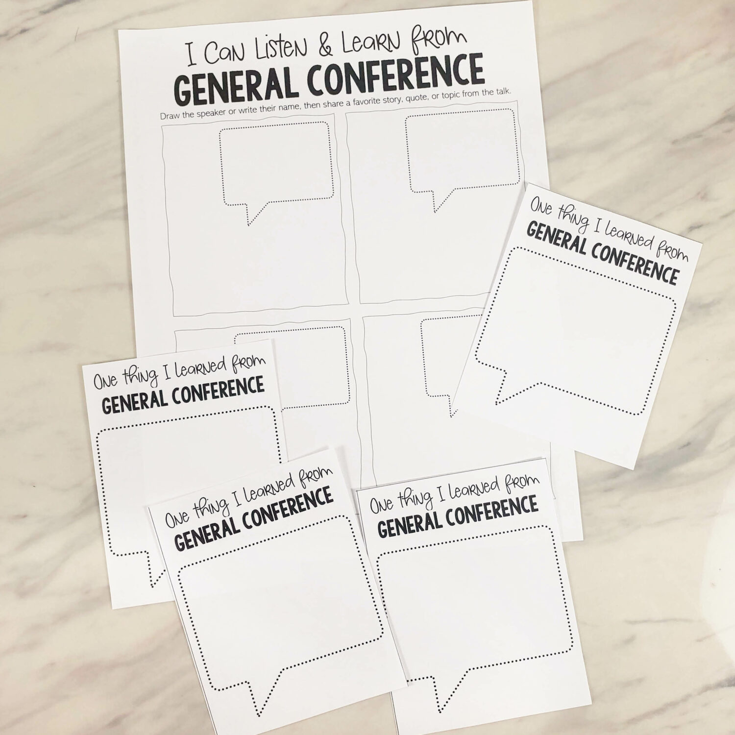 My General Conference Notes cute printable note sheet for kids and youth to use to help them pay attention and stay focused during General Conference Sunday! Plus, ideas for use in Primary Singing Time for LDS Primary music leaders, teachers, or Primary Presidency.
