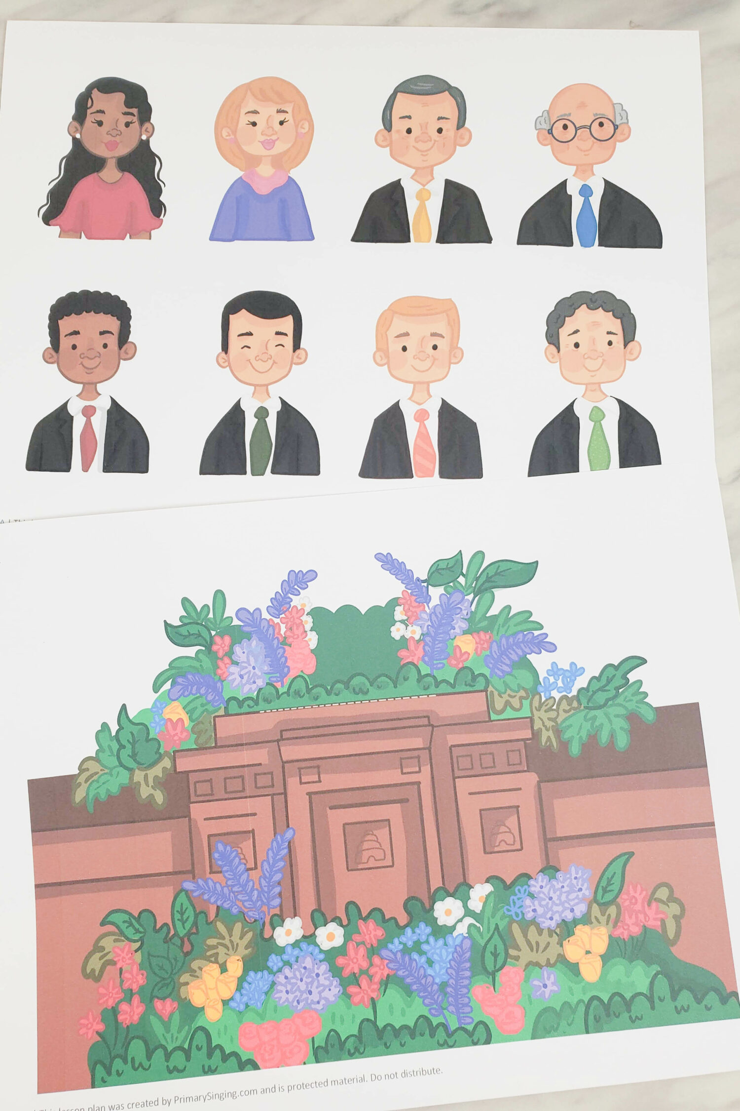 General Conference Puppets and Note Sheets - Printable paper doll puppets with colorful conference podium and 8 different speakers. And notes & quotes props and printable notepaper for taking notes while listening to the prophet and apostles speak!