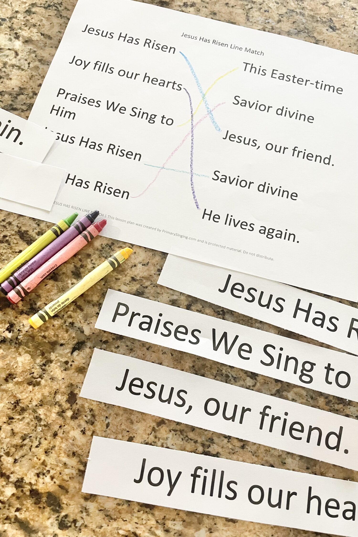 Use this fun Jesus Has Risen logical conclusions primary activity to match the lyrics of this New Testament song for LDS Primary Music Leaders.
