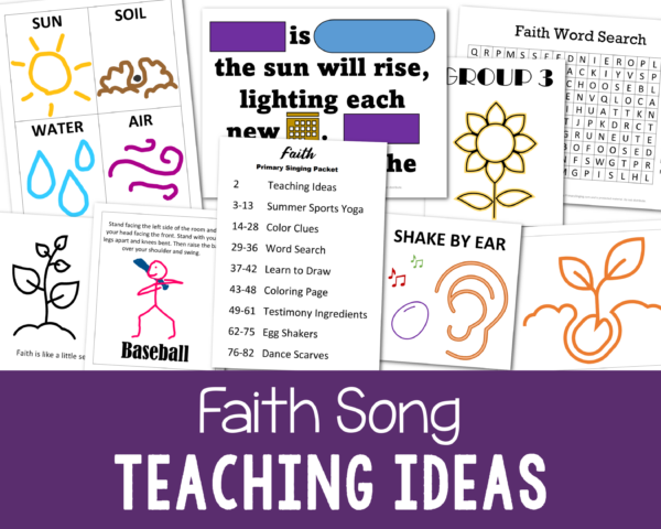 Shop: Faith Teaching Ideas Singing time ideas for Primary Music Leaders Shop Faith Teaching Ideas