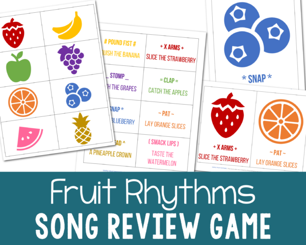 Shop: Fruit Rhythm Patterns Movement Actions Easy ideas for Music Leaders Shop Fruit Rhythms Etsy Listing 1