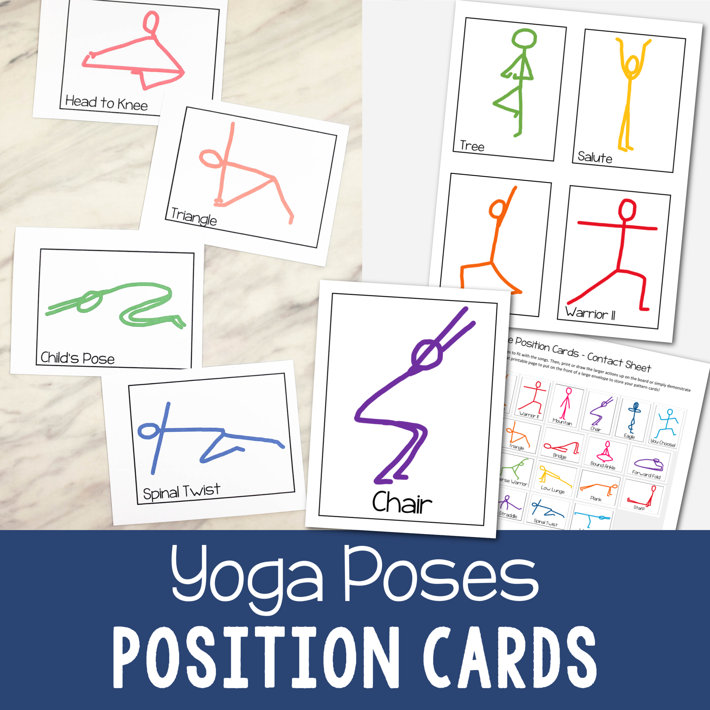 Printable Chair Yoga Card 