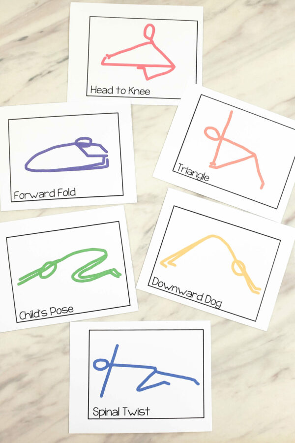 Yoga Poses Position Cards Printable cards to add movement, exercise, and fun into Primary Singing time, preschool, or homeschool - or for home use! Printable song helps for LDS Primary Music Leaders Singing Time and other teachers, parents, and families!