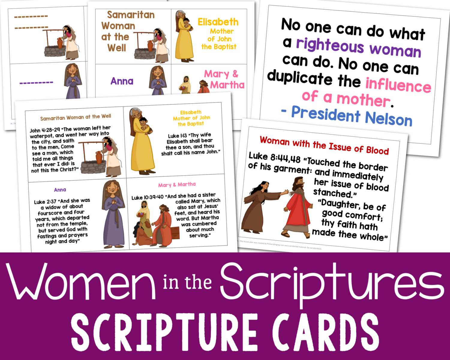25 Women in the Scriptures Info Cards Singing time ideas for Primary Music Leaders Women in the Scriptures Etsy Listing
