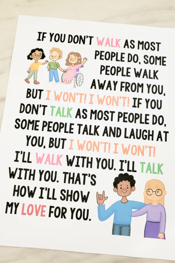 I'll Walk with You flip chart and visuals for learning this song printables for LDS Primary music leaders or choristers for singing time