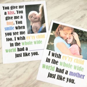 Grandmother song flip chart and lyrics singing time helps for LDS Primary Music Leaders teaching this Father's Day or Mother's Day song