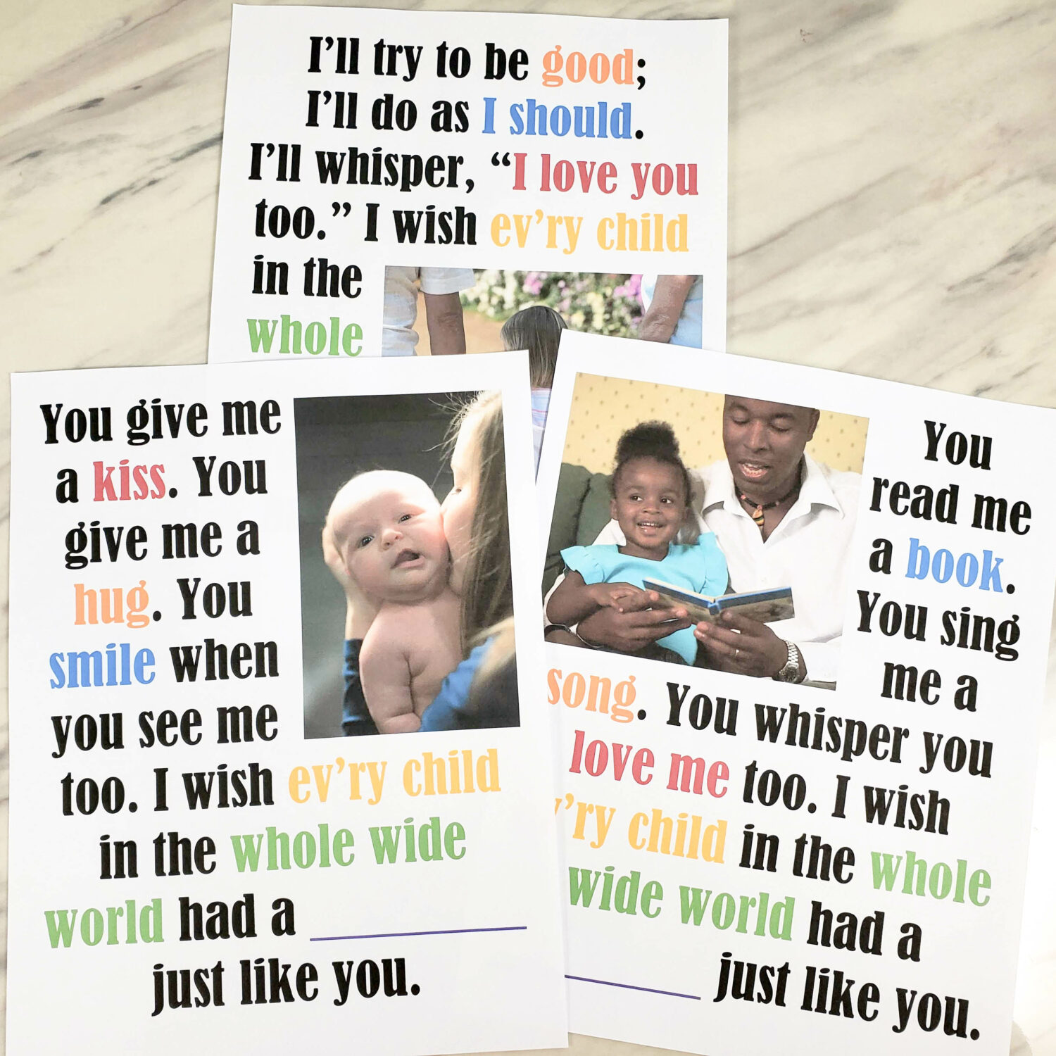 Grandmother song flip chart and lyrics singing time helps for LDS Primary Music Leaders teaching this Father's Day or Mother's Day song