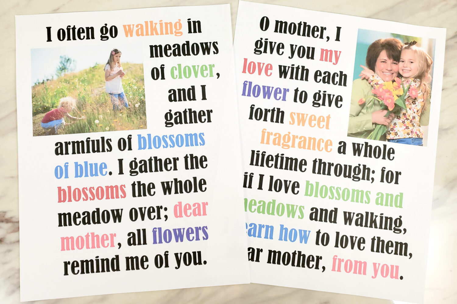 I Often Go Walking flip chart and lyrics singing time helps for LDS Primary Music Leaders teaching this Mother's Day Song