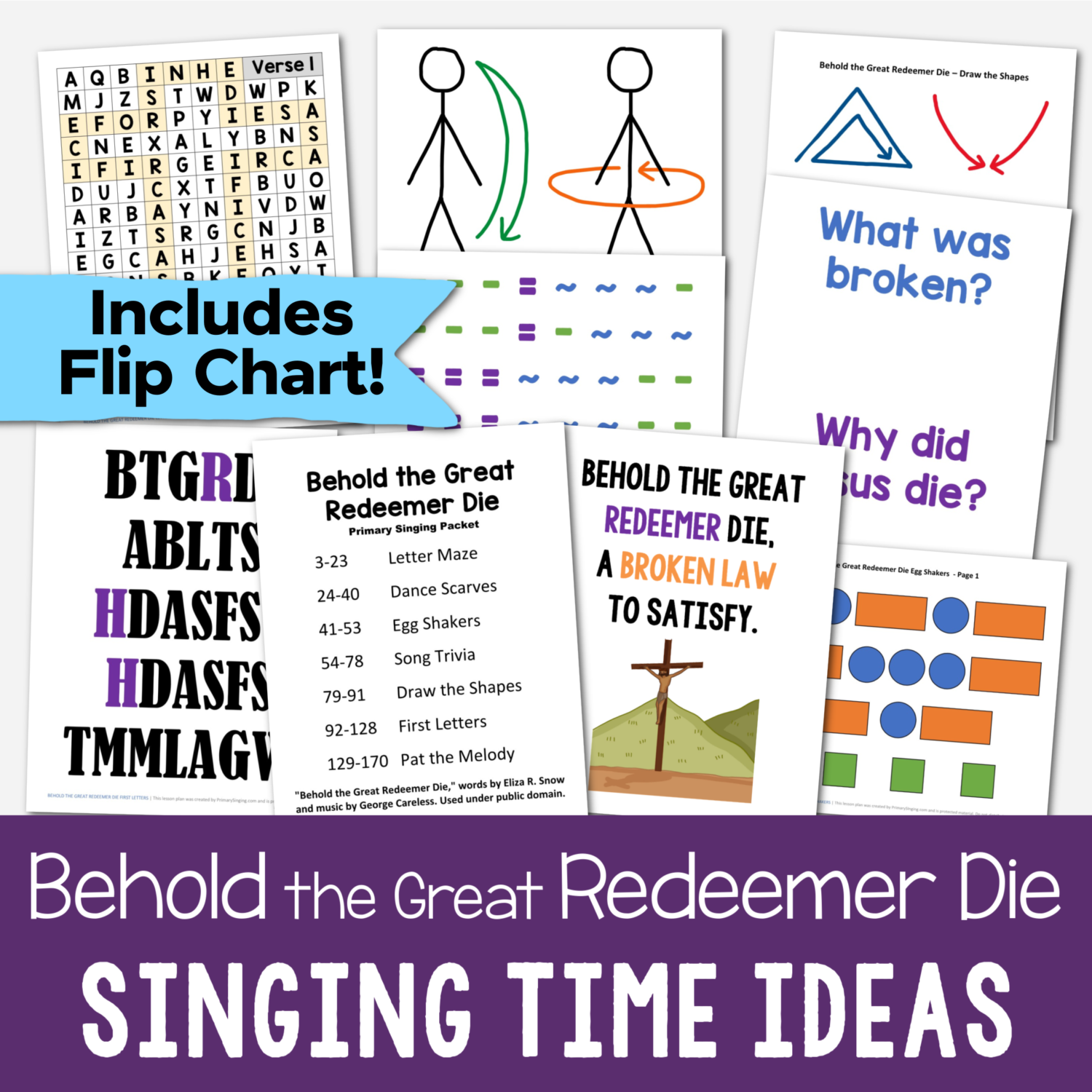 15 Behold the Great Redeemer Die Singing Time Ideas Singing time ideas for Primary Music Leaders Shop Behold the Great Redeemer Die Singing Time Packet 1
