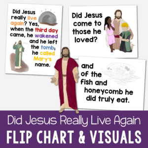 Did Jesus Really Live Again Art Flip Chart & Visual Aids for LDS Primary Music Leaders singing time ideas and song helps