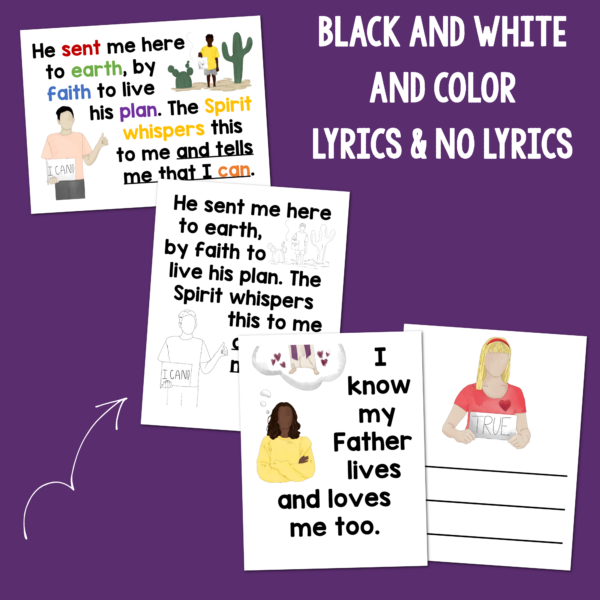 I Know My Father Lives Flip Chart printables in color and black and white and printer friendly.