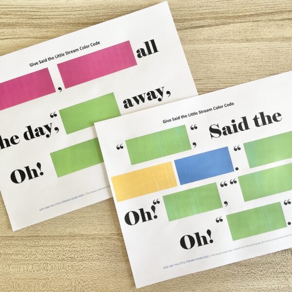 Give Said the Little Stream Color Code singing time idea! Use this fun logical conclusions activity with a printable color code and song helps for LDS Primary Music Leaders.