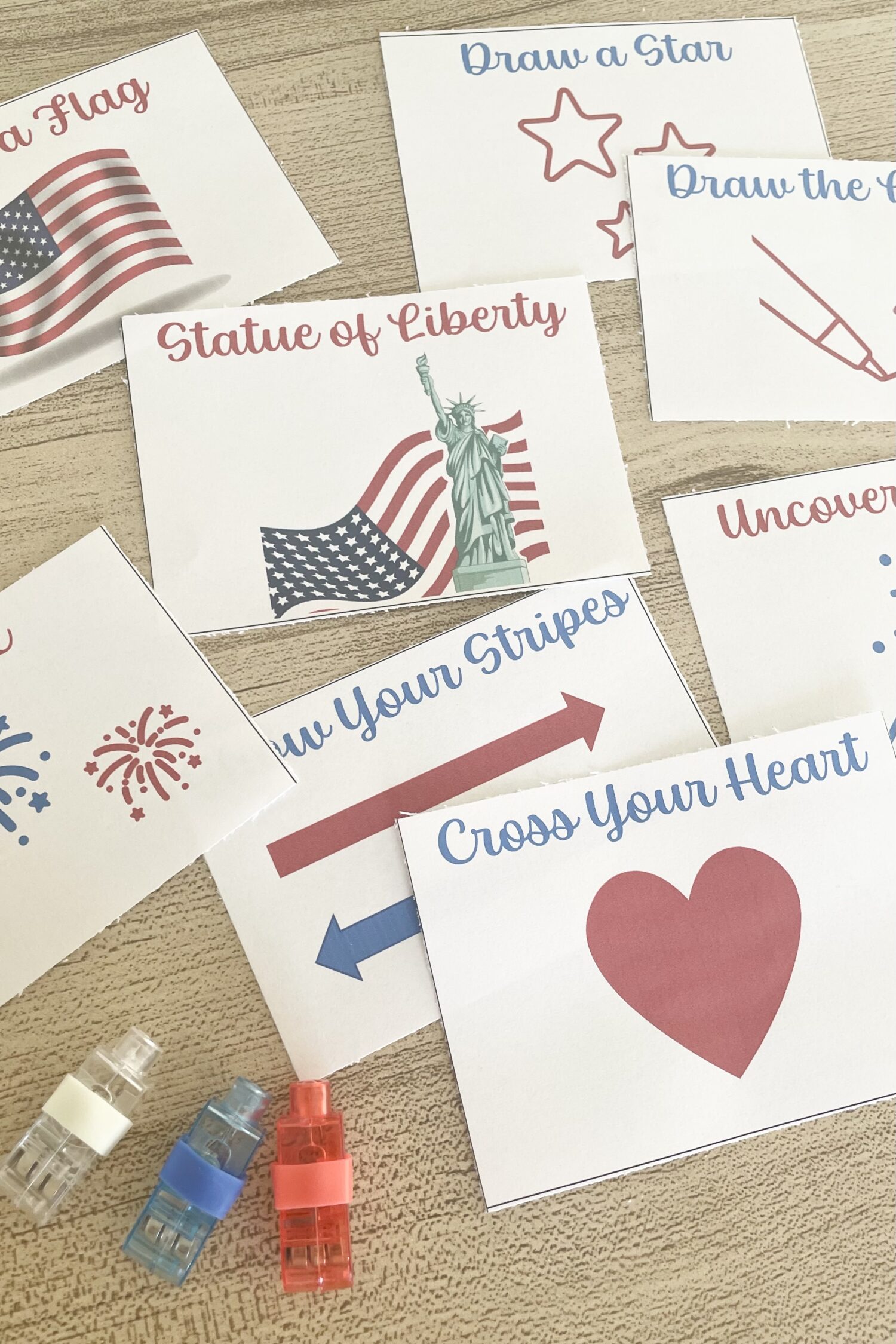 4th of July Patriotic Finger Lights - Use these fun and festive finger lights actions for 4th of July with printable action cards for LDS Primary Music Leaders.