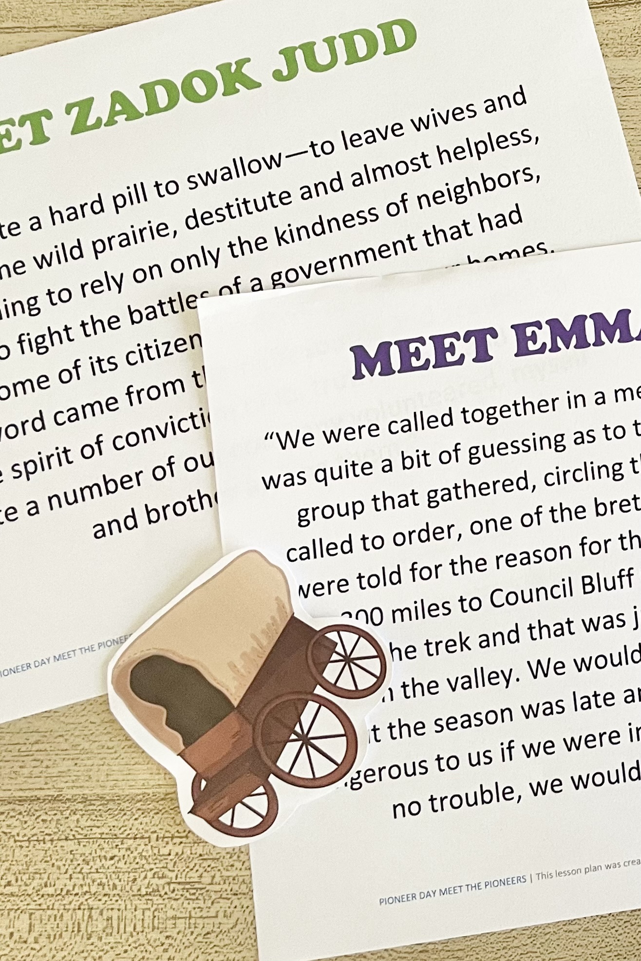 Pioneer Day Meet the Pioneers! Bring Pioneer Day to life by sharing journal excerpts from pioneers while reviewing primary songs for LDS Primary Music Leaders.