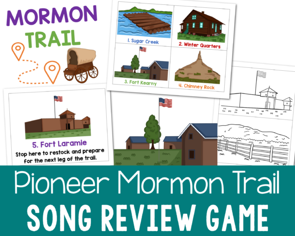 Shop: Pioneer Mormon Trail Easy ideas for Music Leaders Pioneer Day Mormon Trail Review Game