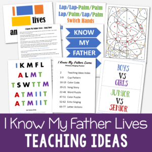 Stand for the Right Teaching Ideas for singing time - Includes 7 fun and unique lesson plans including cup pattern, color code, song story, word puzzle, color puzzle, echo singing, and letter actions! Printable song helps for LDS Primary Music leaders lesson plans.