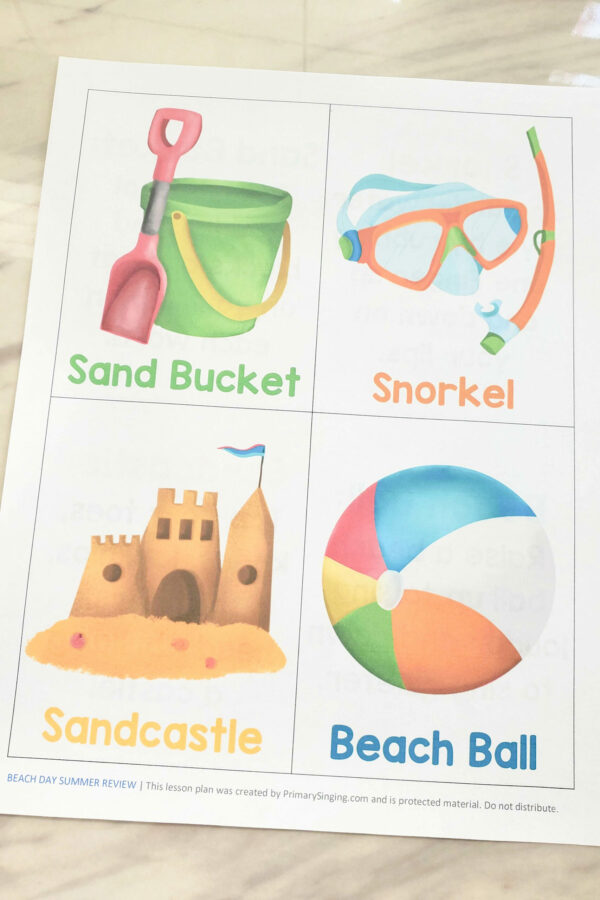 Shop: Summer Beach Day Game Singing time ideas for Primary Music Leaders Summer Beach Day Review1 scaled