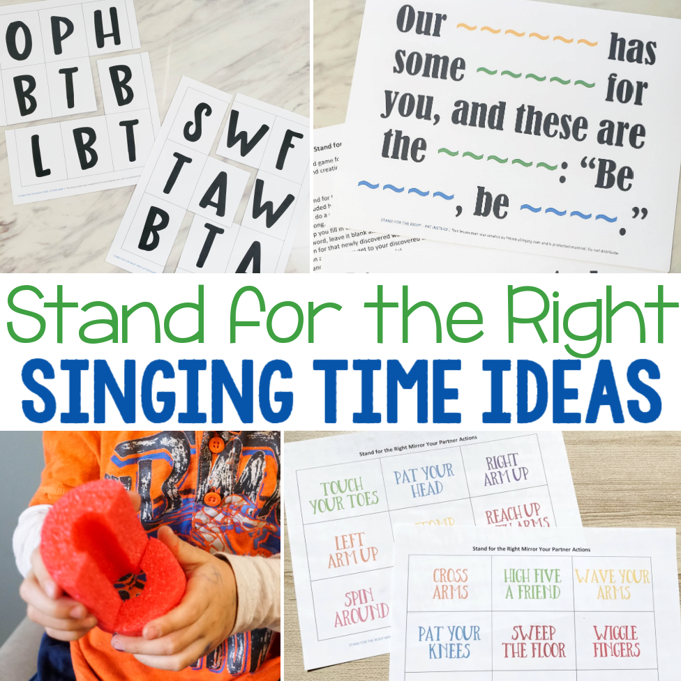 Stand for the Right Singing Time Ideas for LDS Primary music leaders.