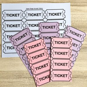 Primary Super Singer Arcade Tickets! Pass out tickets during singing time and have the kids redeem their tickets for prizes! Includes printable tickets and song helps for LDS Primary Music Leaders.