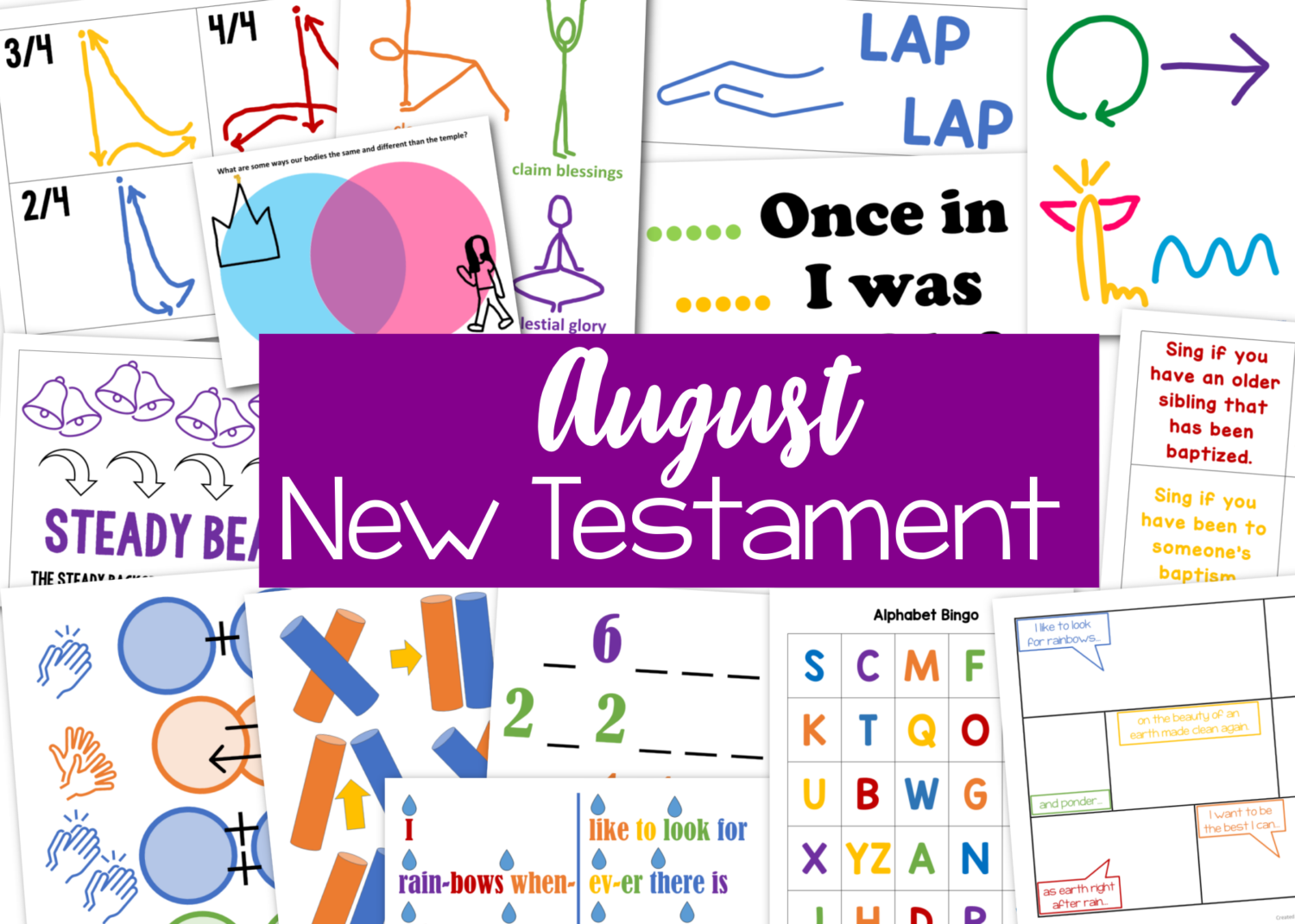 New Testament August Primary Songs Easy ideas for Music Leaders New Testament August
