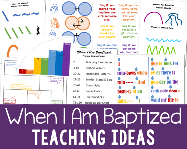 Shop: When I Am Baptized Teaching Ideas Singing time ideas for Primary Music Leaders Shop When I Am Baptized Teaching Ideas 1