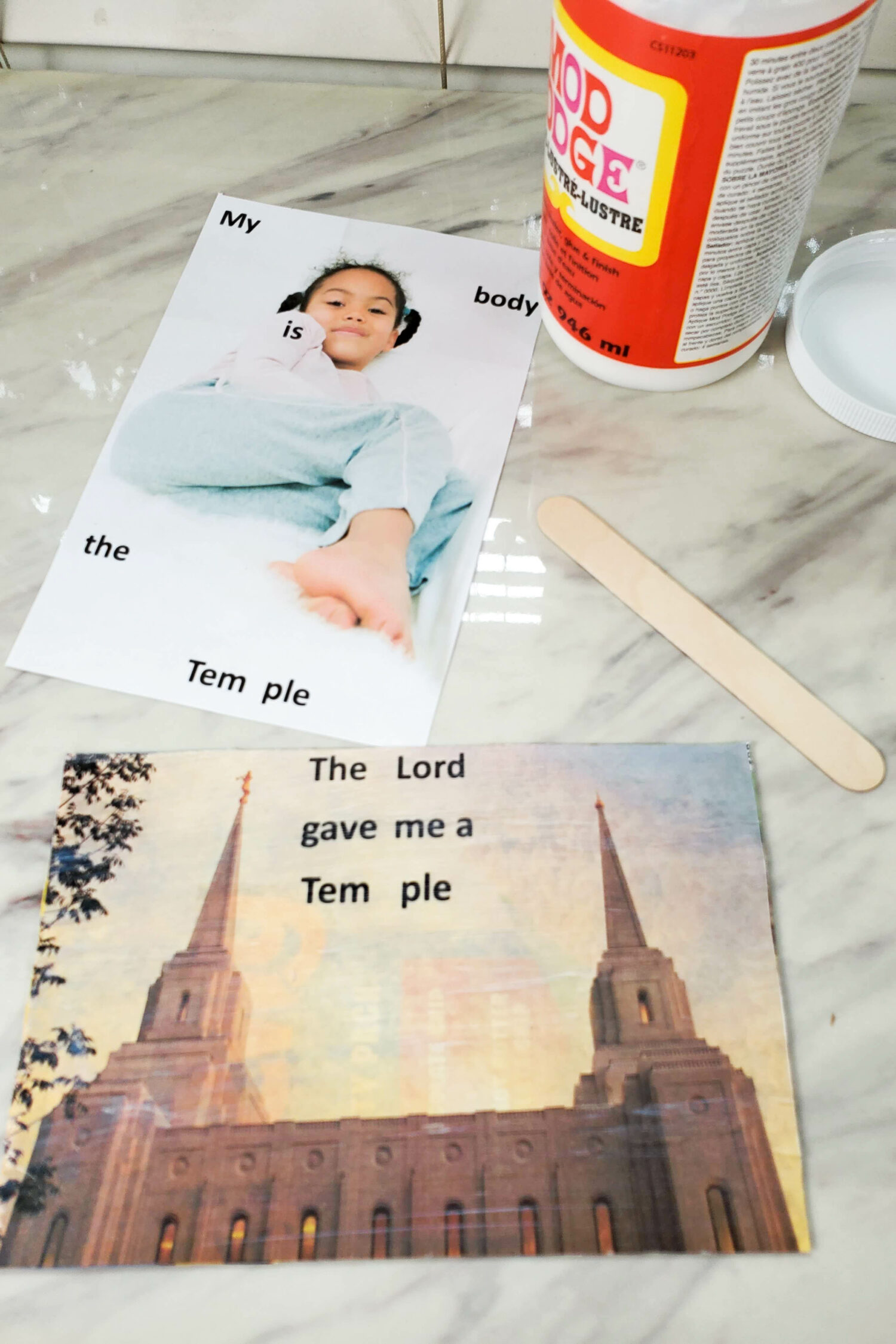 The Lord Gave Me a Temple Picture Puzzle - assemble this double sided puzzle and let the children solve the puzzle while you sing for a fun way to review this song over and over in Singing Time! Includes printable song helps for LDS Primary music leaders.