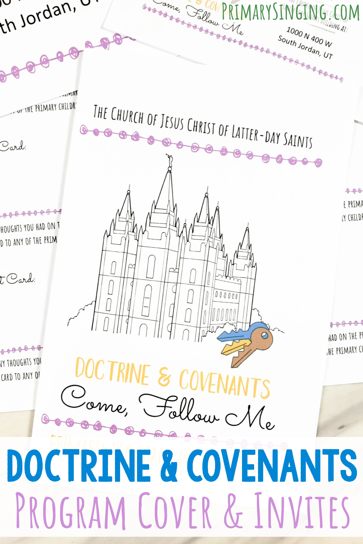 Doctrine & Covenants Primary Program Bulletin Cover, Invites, Comment Card, and Poster to help spread the word on when your upcoming Primary Presentation is set for! Editable PDF to easily print and create your own custom program cover!