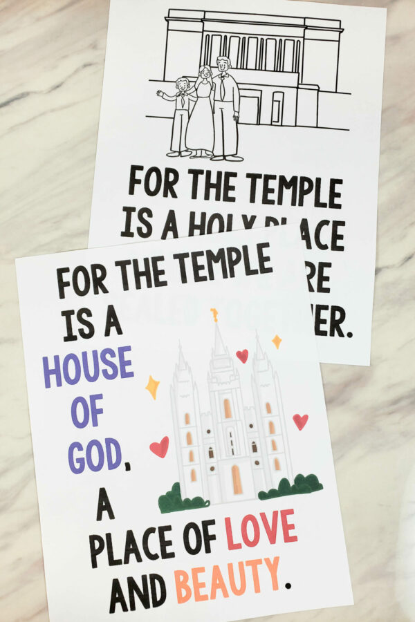 I love to See the Temple Flip Chart singing time visual aids helps for LDS Primary music leaders to teach this fun beloved song as part of the Come Follow Me study song list.