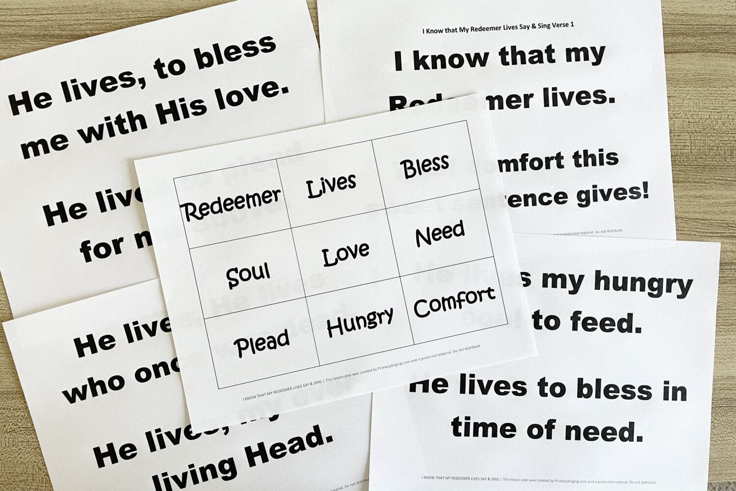 I Know That My Redeemer Lives Say & Sing! Introduce this song one line at a time by having primary kids repeat after you. Includes printable lyrics for LDS Primary Music Leaders.
