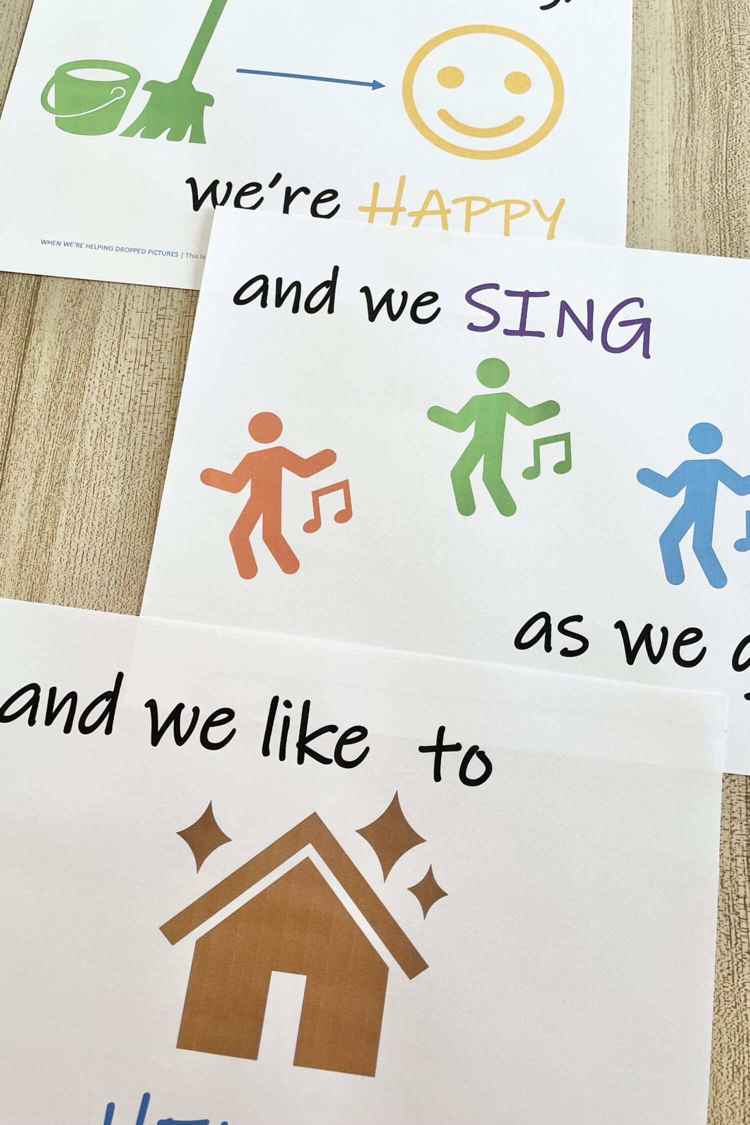 When We're Helping Dropped Pictures - Rearrange the pictures into the correct order in this fun singing time idea with printable song helps for LDS Primary Music Leaders.