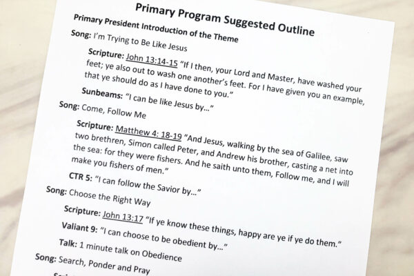 Shop: Primary Program Outline & Script Easy ideas for Music Leaders Primary Program Script New Testament5 scaled