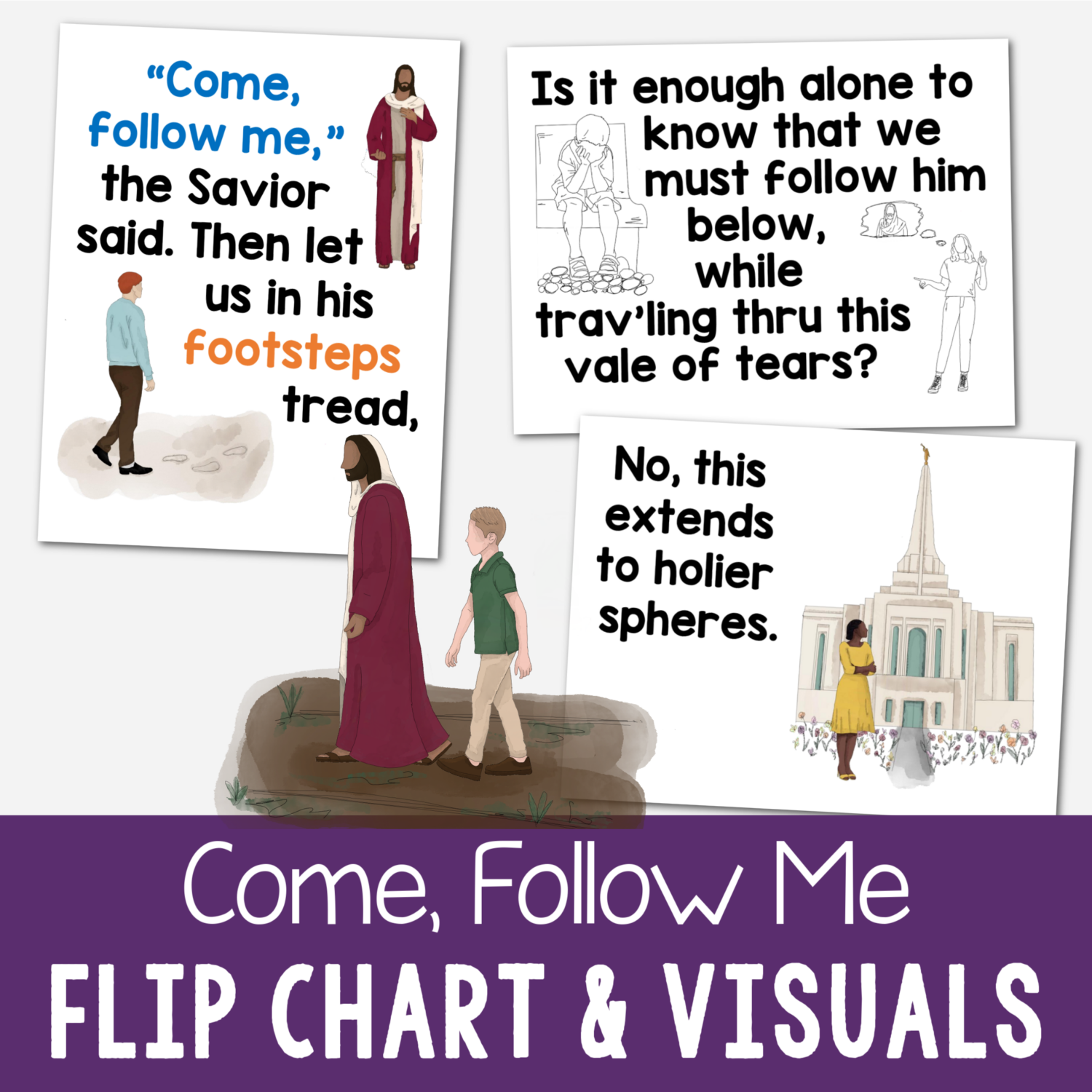 Come Follow Me Flip Chart & Lyrics Singing time ideas for Primary Music Leaders Shop Come Follow Me Flip Chart sq