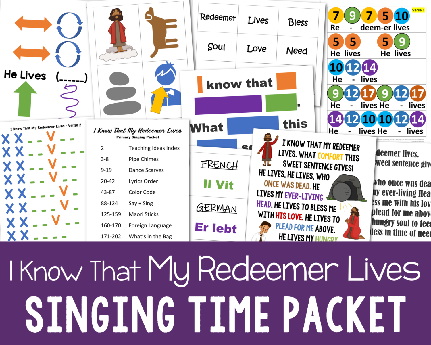 Shop I Know That My Redeemer Lives Singing Time Packet