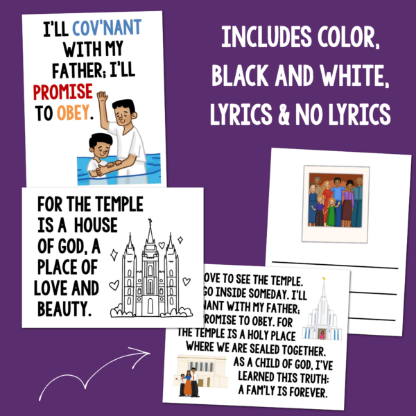 Shop I Love to See the Temple Flip Chart Color & Black and White Printables