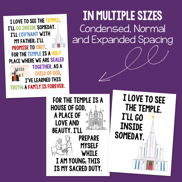Shop I Love to See the Temple Multiple Print Sizes Printable Flip Chart