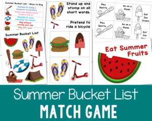Summer Bucket List match game singing time Shop