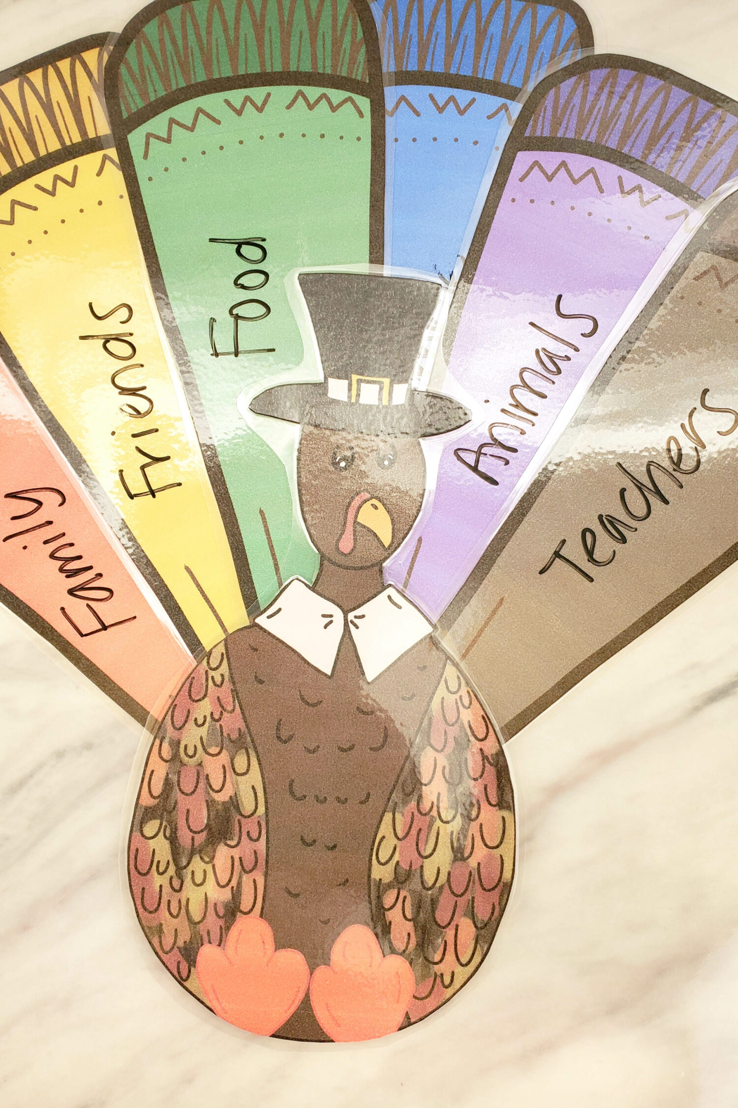 Thanksgiving Thankful Turkey printable singing time activity and lesson plan on gratitude and blessings! Fun and easy craft for kids or for your Primary class.