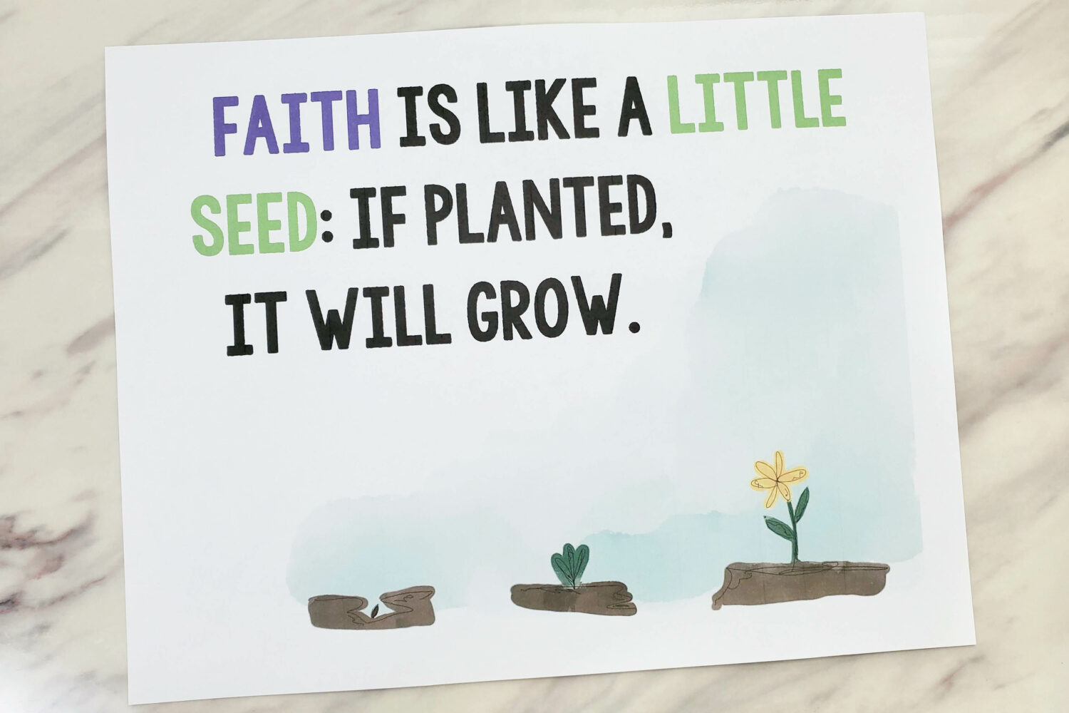Faith is like a little seed flip chart LDS Primary song