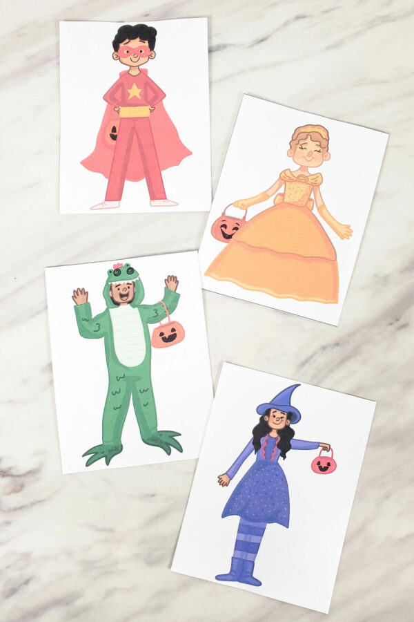 Costume Dress-up Halloween Singing Time fun fall activity for kids and families classrooms Trick or Treating printable song helps and activity for LDS Primary music leaders