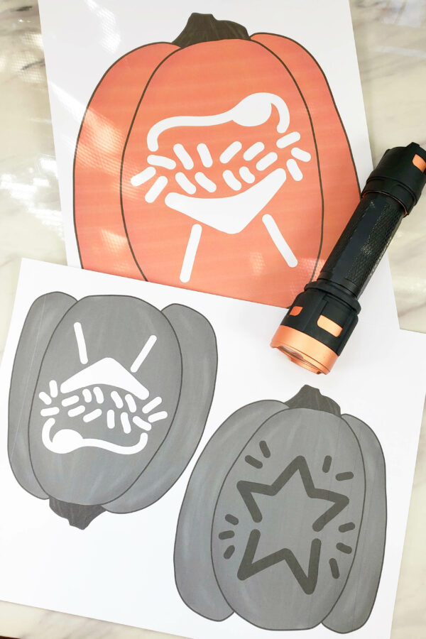 Halloween Pumpkin Carvings singing time song review fun activity for LDS Primary music leaders. Bring in these darling pumpkins that you can light up with a flashlight to represent a mix of songs to sing through.