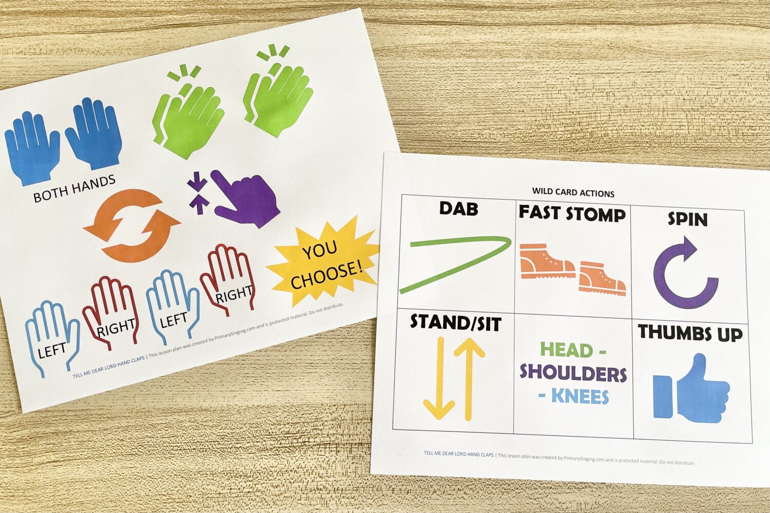 Tell Me Dear Lord Hand Claps! Try this fun hand clap pattern with printable song helps for LDS Primary Music Leaders.