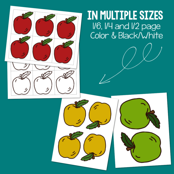Bobbing for Apples Fall Singing Time printable in 3 different sizes and colors