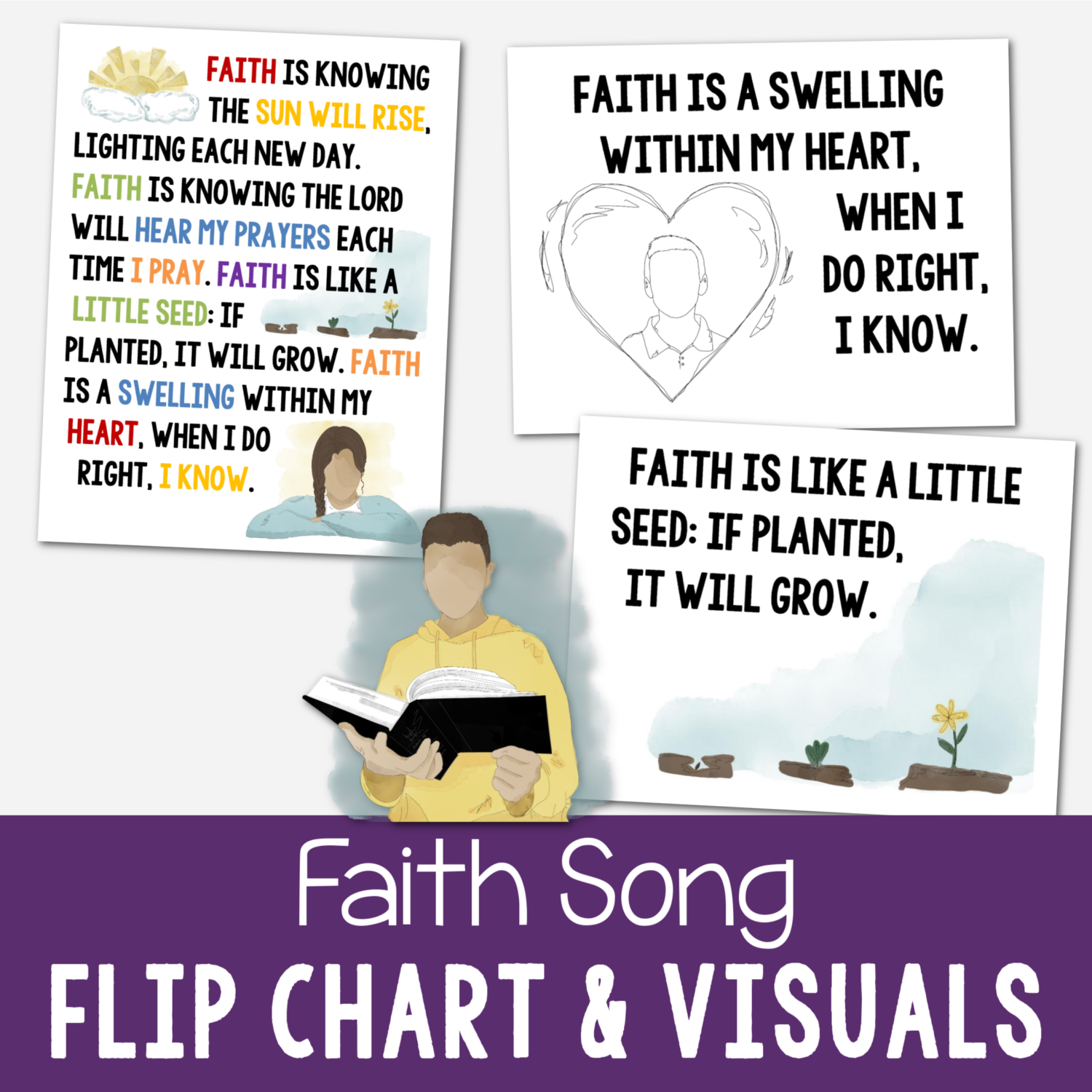 Shop Faith Flip Chart LDS Primary song visual aids teaching helps for Primary music leaders