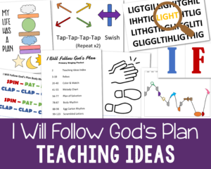 Shop I Will Follow God's Plan teaching ideas Packet 7 activities to help you teach this song in a variety of engaging ways for LDS Primary music leaders singing time