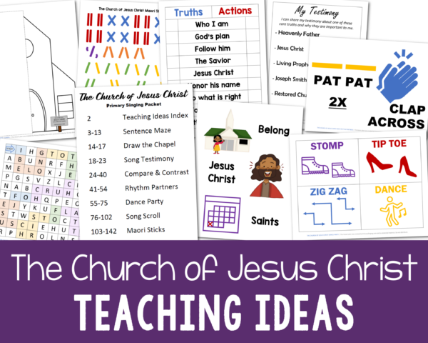 Shop The Church of Jesus Christ Teaching Ideas packet for LDS Primary music leaders singing time