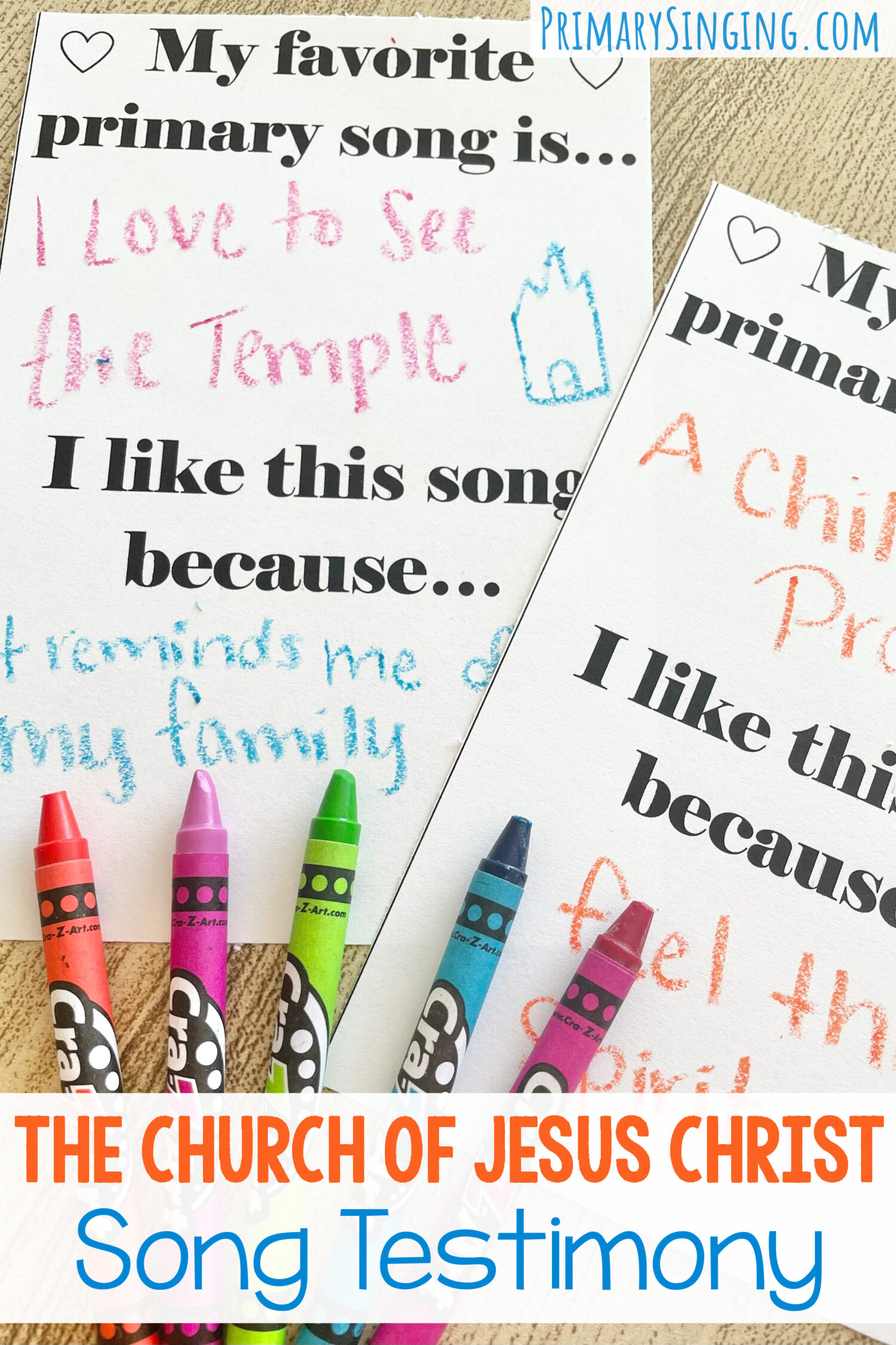 The Church of Jesus Christ Song Testimony - share favorite primary songs and mini-testimonies to review this song. Includes printable song helps for LDS Primary Music Leaders.